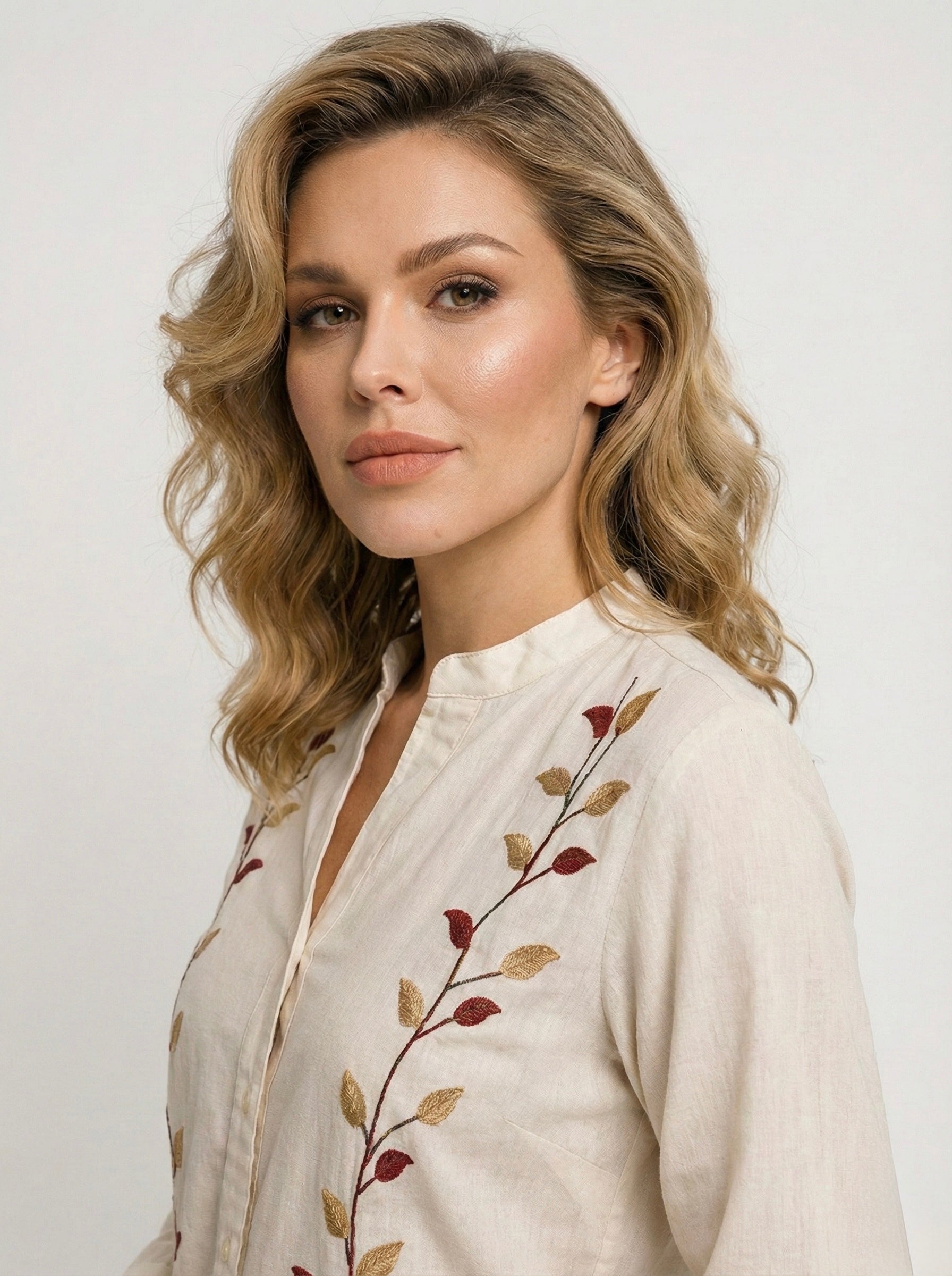 Autumn Vine: Embroidered Shirt