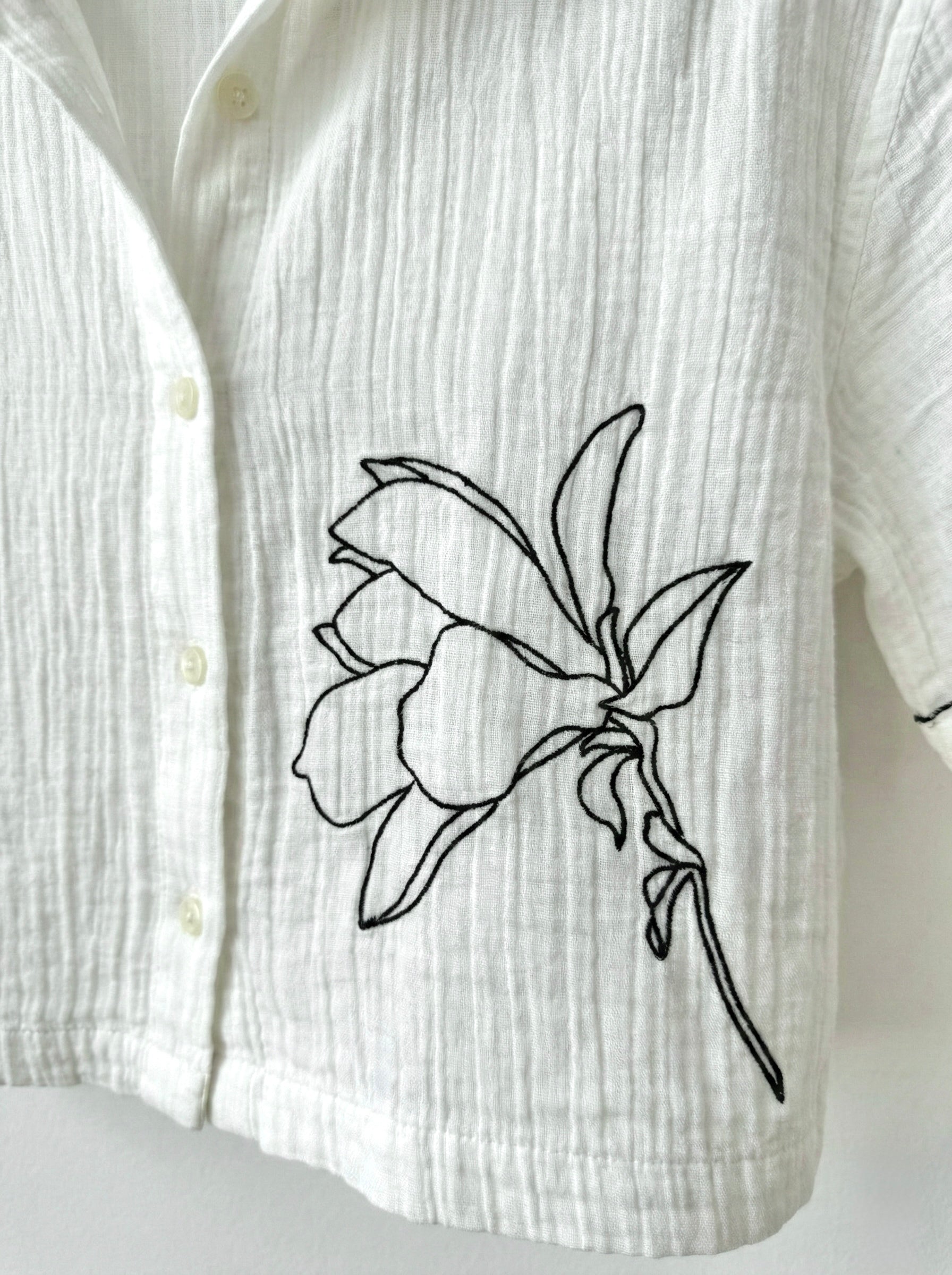 Magnolia Bloom: Floral Embroidered Co-ord Set (Make on Order)