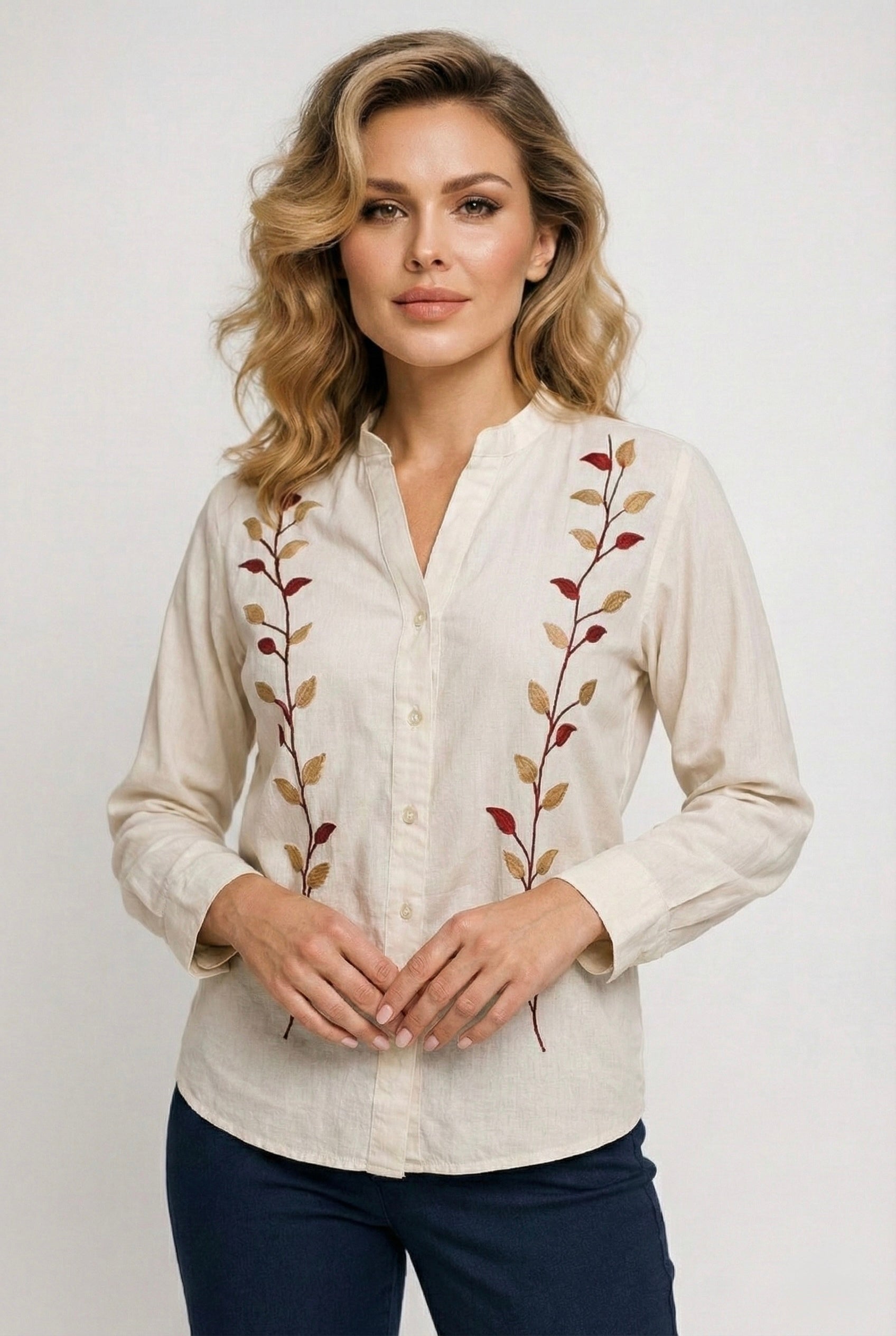 Autumn Vine: Embroidered Shirt