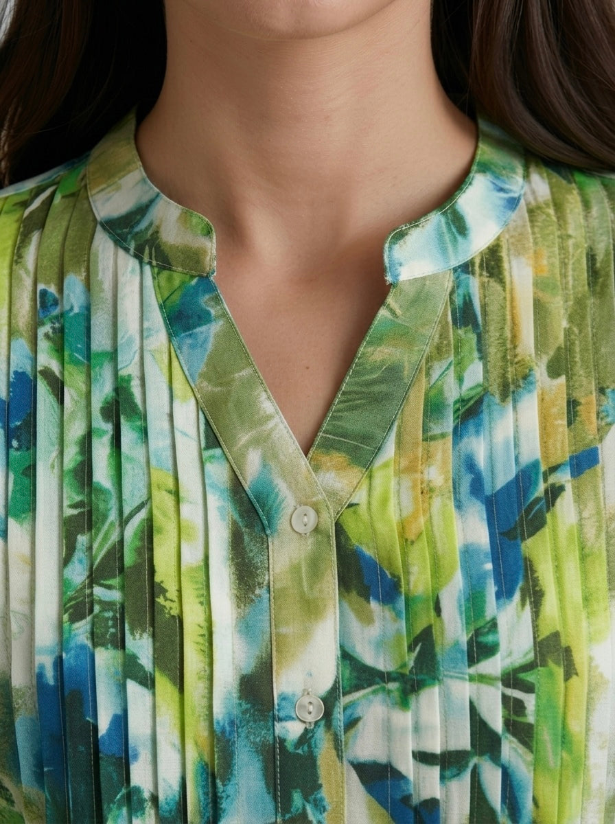 Neelvana: Watercolor Pintuck Shirt