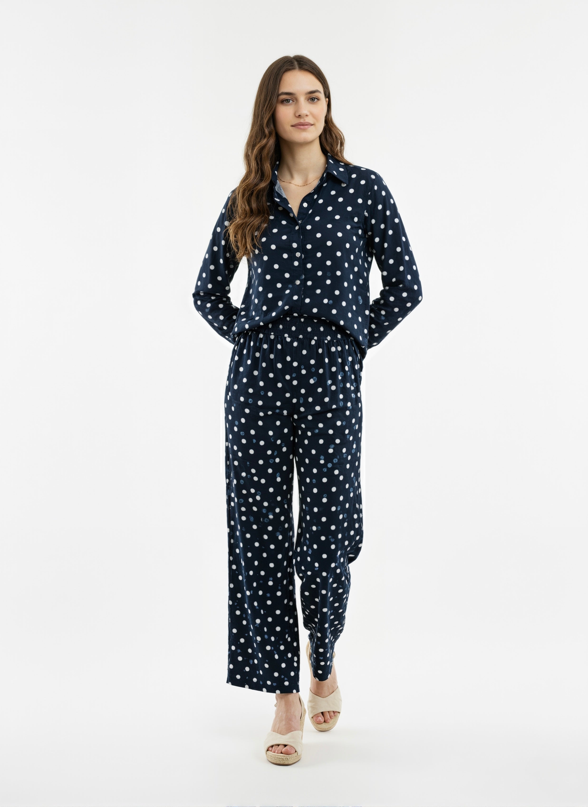 Indigo Mist: Polka Dot Co-ord Set