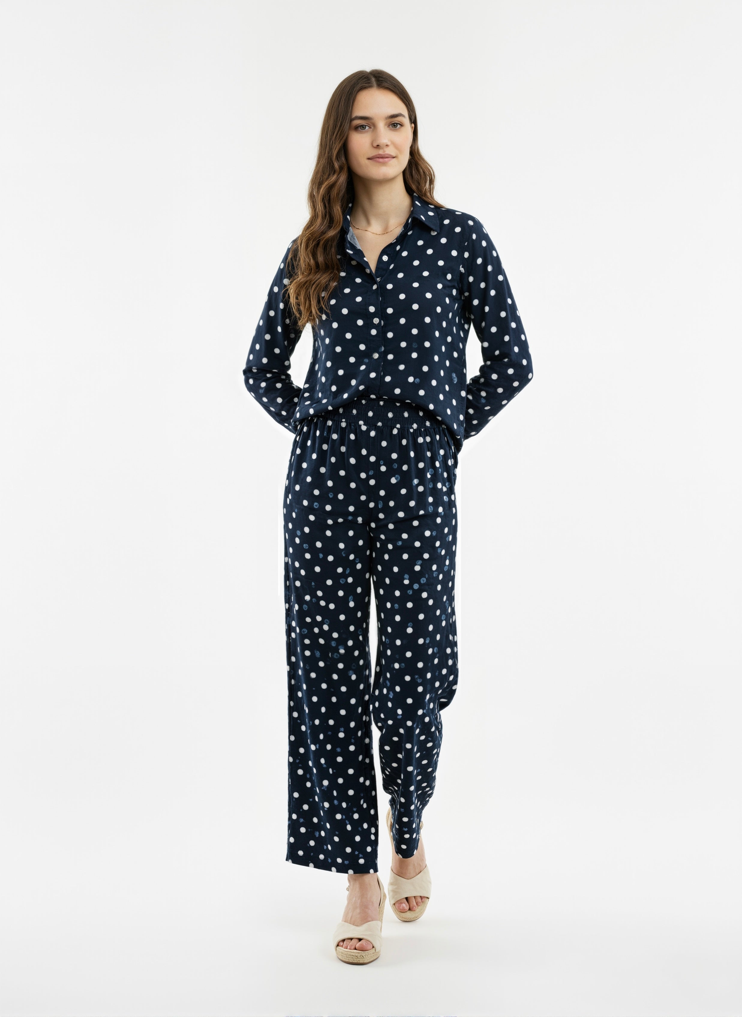 Indigo Mist: Polka Dot Co-ord Set