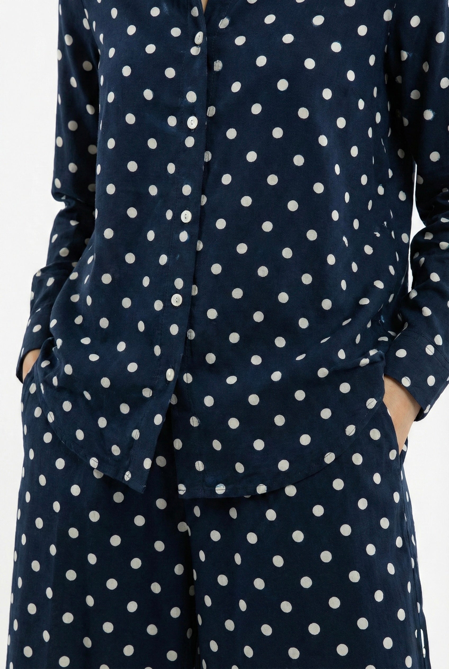 Indigo Mist: Polka Dot Co-ord Set