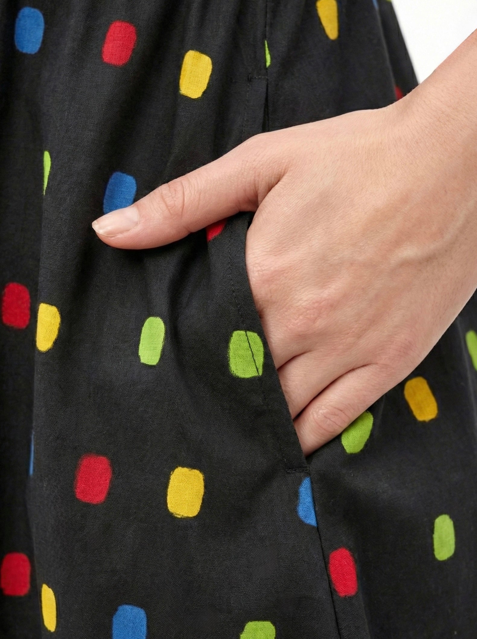 Pixel Pop Multicolor Print Midi Shirt Dress