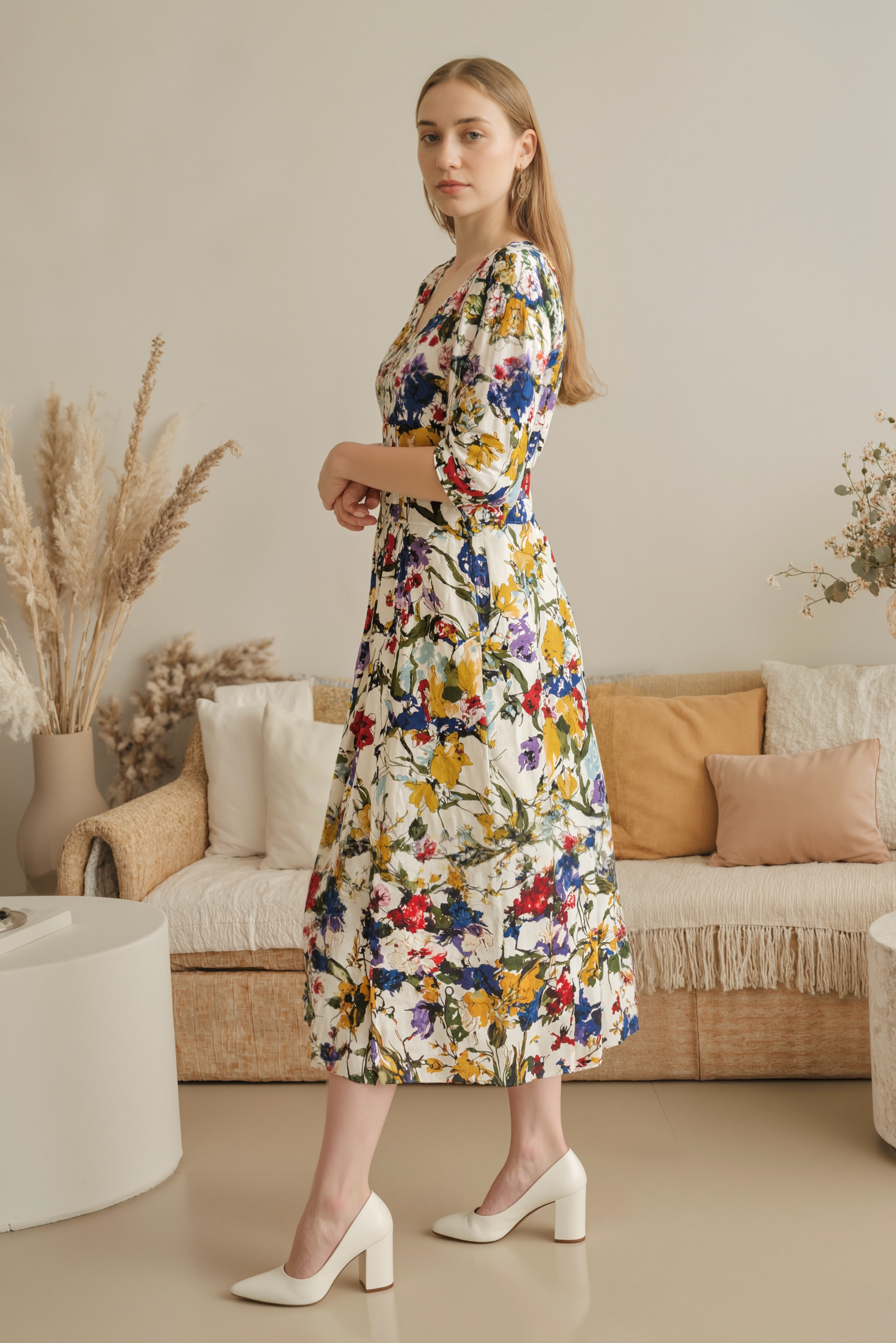 Garden Bloom: Floral Maxi Dress