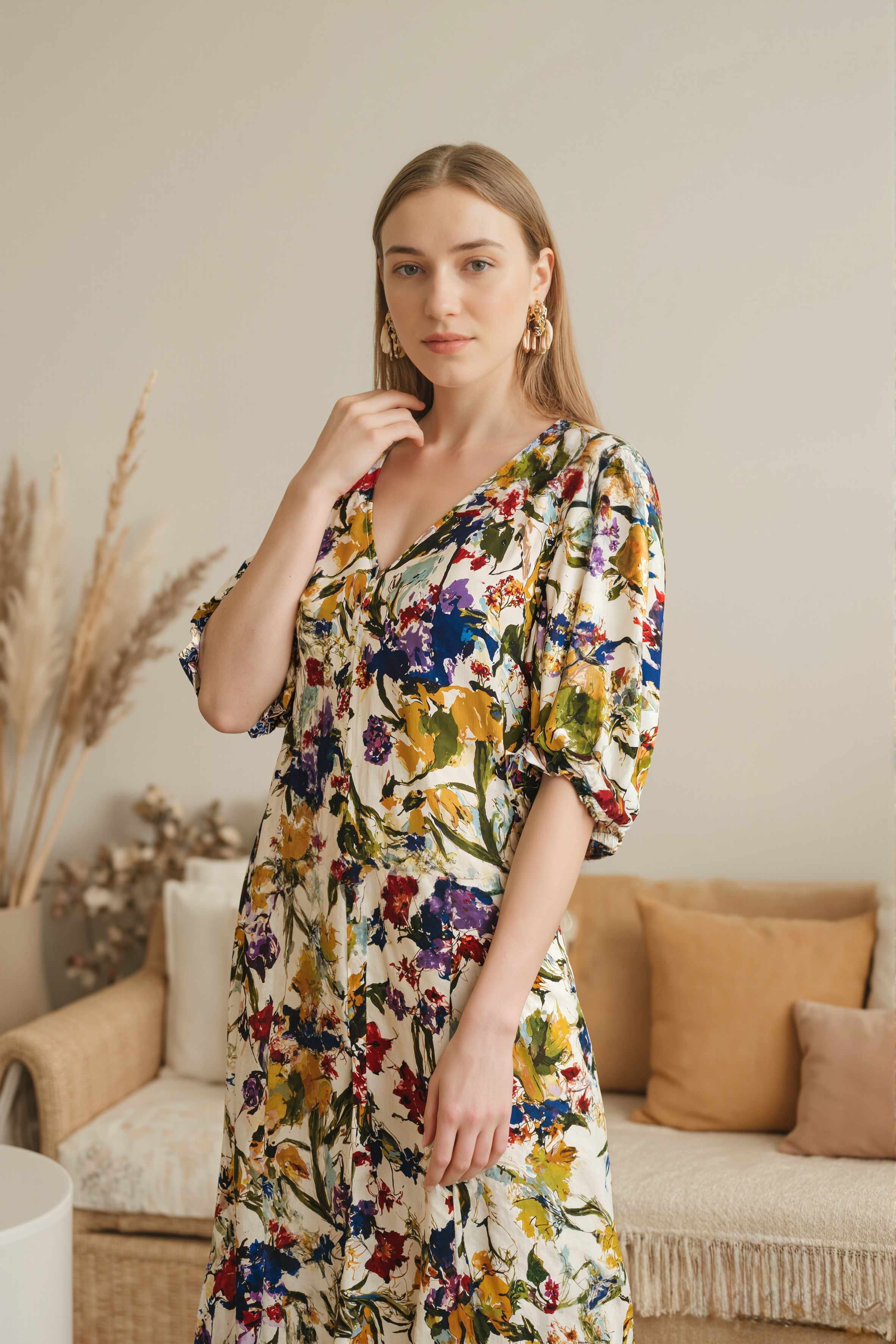 Garden Bloom: Floral Maxi Dress