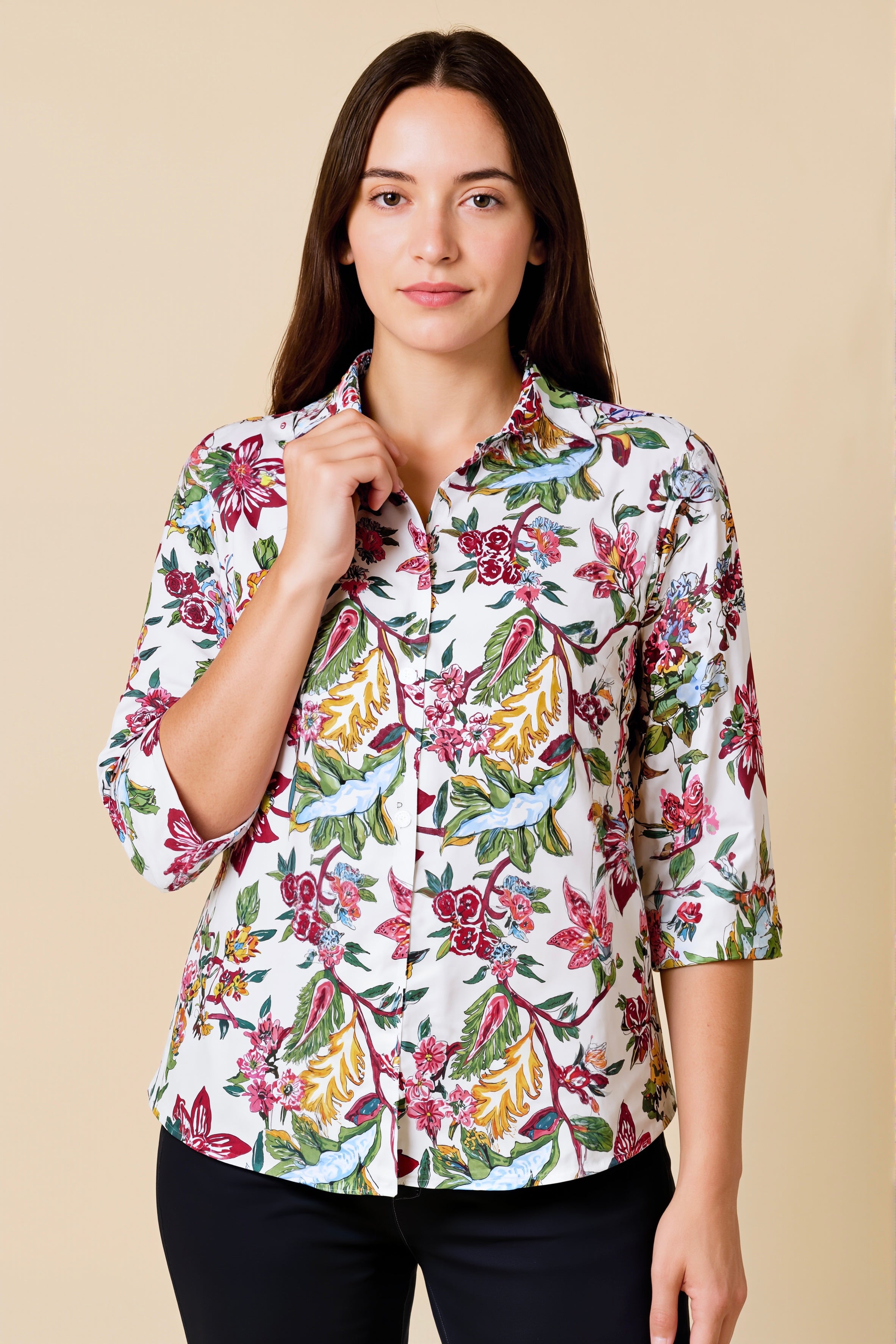 Bloomy Multicolor Floral Shirt Top
