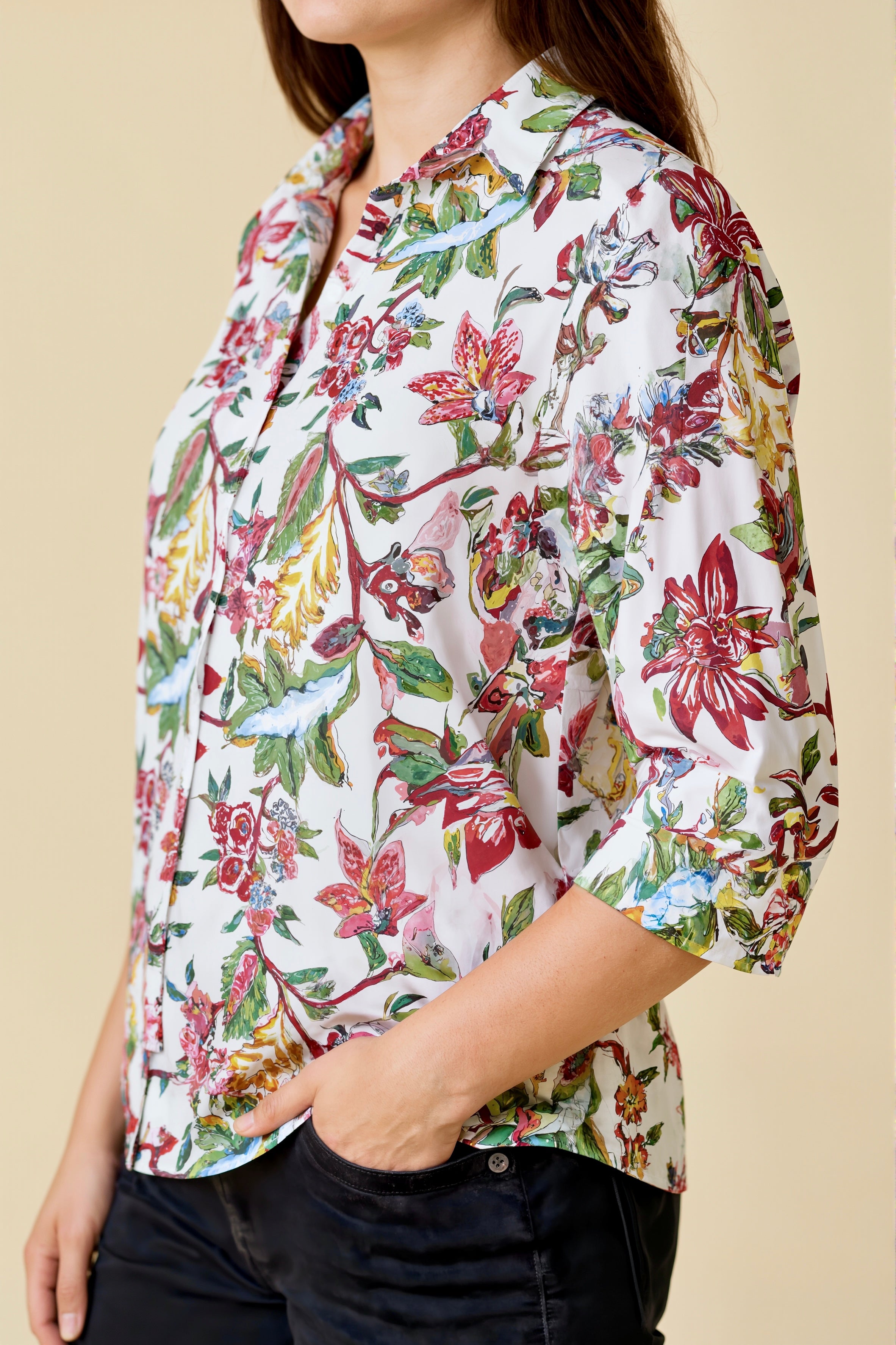 Bloomy Multicolor Floral Shirt Top