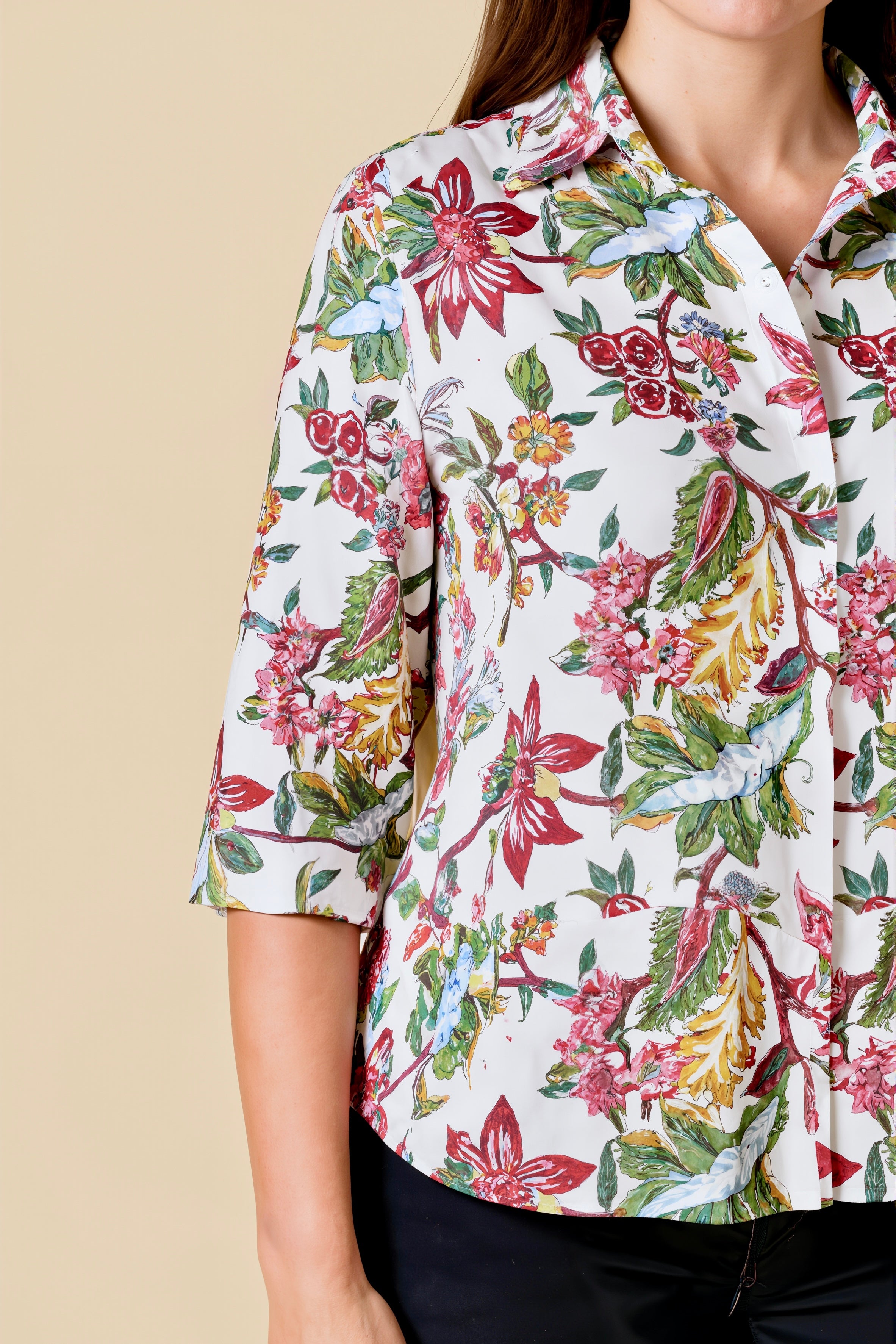 Bloomy Multicolor Floral Shirt Top